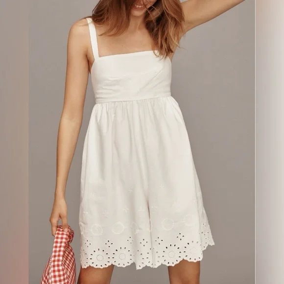 Anthropologie Maeve Sleeveless Eyelet Romper - Picture 4 of 12